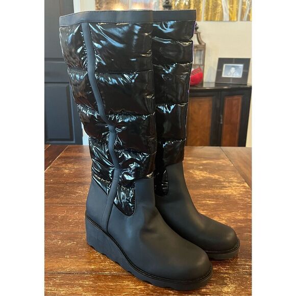 INC Womens Hiliah Patent Puffy Knee-High Boots - Picture 2 of 8